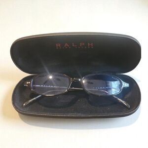 Ralph Lauren Black And Blue Lens Sunglasses with Case
